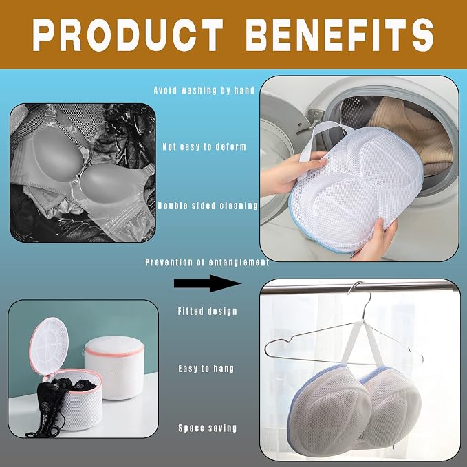 Large Bra Laundry Bags for Washing Machine, Fits All Cups Anti Deformation Bra - Image 4