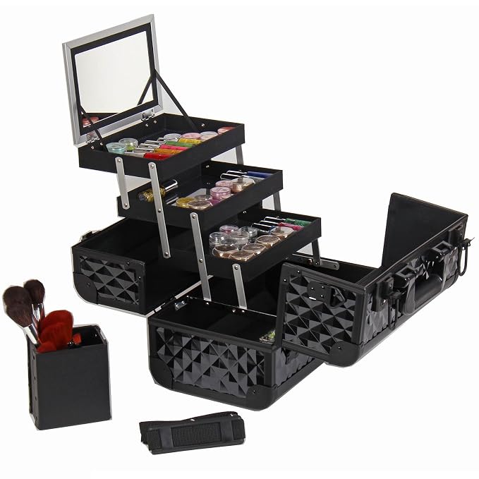 SHANY Premier Fantasy Professional Makeup Train Case Cosmetic Box Portable Make - Image 3