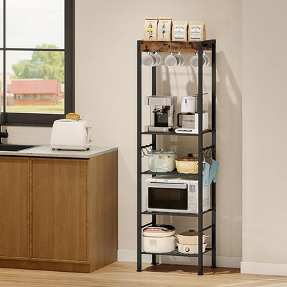 5-Tier Pot Rack, Floorstanding Pots and Pans Organizer, Kitchen Bakers Rack - Image 3