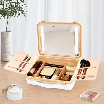 Portable Makeup Box, 11.42 * 3.54 * 8.66 In Travel Makeup Train Cases Cosmetic - Image 6