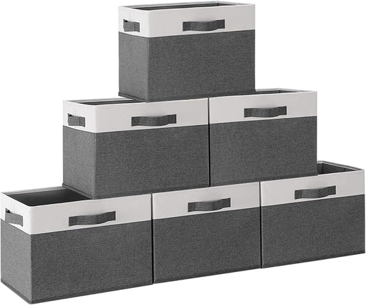 GhvyenntteS 6 Pack Fabric Storage Bins, Foldable Storage Baskets by GhvyenntteS