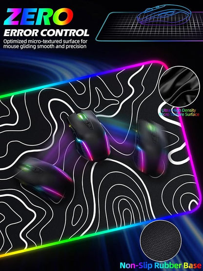 XXL Mouse Pad with Phone Holder, RGB Desk Mat with 15W Fast Charging, LED Large - Image 5