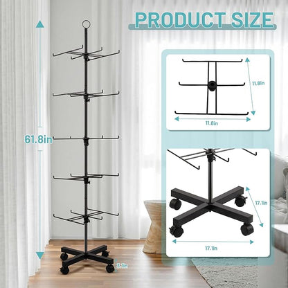 Retail Display Stand Rotating Display Rack 5 Tier Spinning Display Stand - Image 2