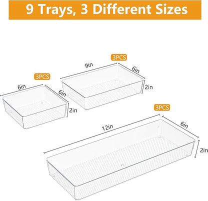 Clear Plastic Drawer Organizer Set - Image 4