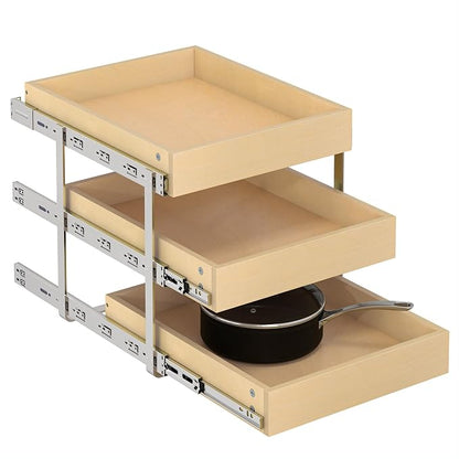 WelFurGeer 3-Tier Pull Out Cabinet Organizer by WelFurGeer