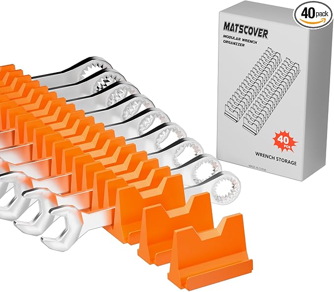 40PCS Modular Wrench Organizer Wrench Holder by Matscover