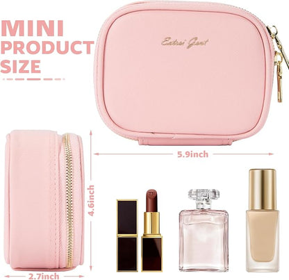 Small Makeup Bag with Led Mirror, Mini Travel Make up Bag 3 Light Modes - Image 2