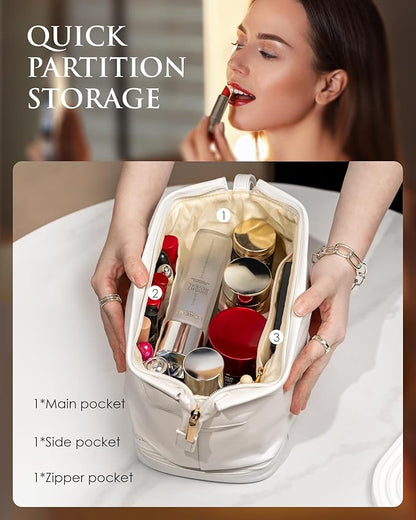 Girl Gift Ideas, Initial Double Layer Cosmetic Bag - Image 4