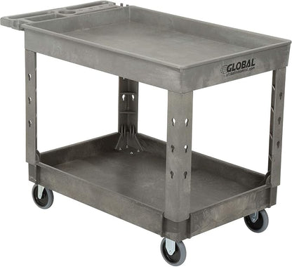 Global Industrial Plastic 2 Tray Shelf Service & Utility Cart, 44” x 25-1/2” - Image 7