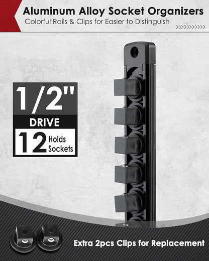 1/2" Magnetic Socket Holder Organizer - Image 2