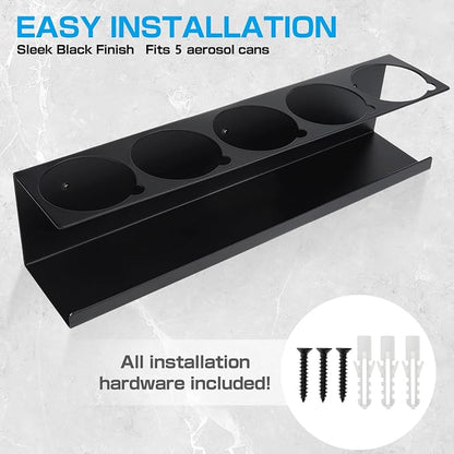 RealPlus Aerosol Spray Can Holder Rack Organizer 5 Cans Spray Bottle Holder - Image 7