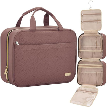 NISHEL Travel Toiletry Bag for women, Portable Hanging Organizer for Full-Sized by NISHEL