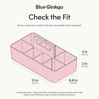 BLUE GINKGO Stackable Organizer Caddy – Korean-Made Portable Tote - Image 3