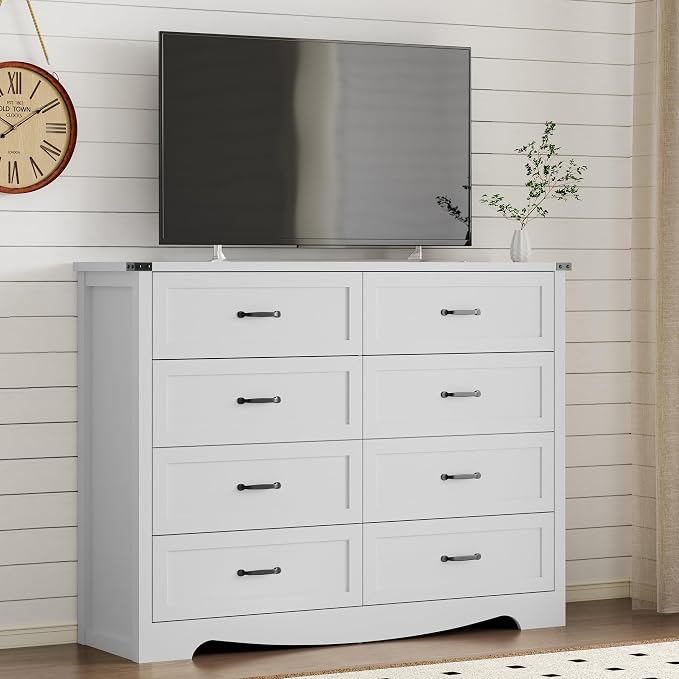 8-Drawer Dresser for Bedroom, Modern Wooden Chest of Drawers - Image 6