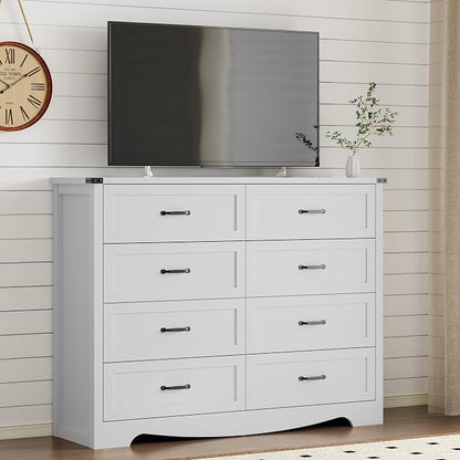 8-Drawer Dresser for Bedroom, Modern Wooden Chest of Drawers - Image 6