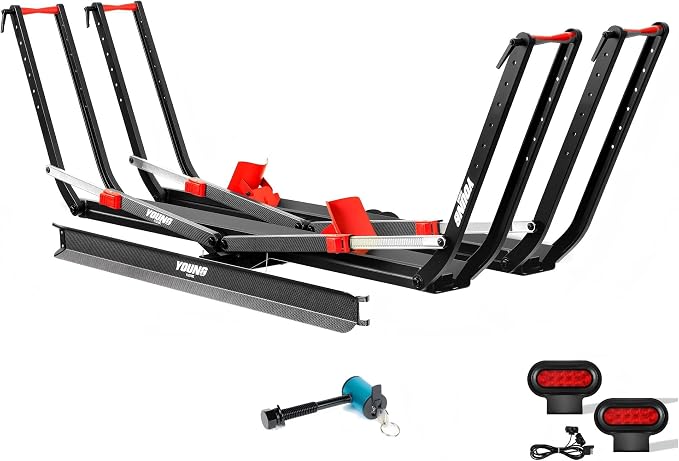 Young Ebike Rack & Brake Light Bundle, 2-Bike Hitch Mount Platform by YoungElectric
