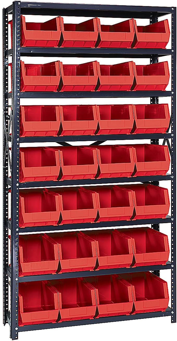 Quantum Storage Systems QSBU-240RD Giant Open Hopper Steel Shelving System by QuantumStorageSystems