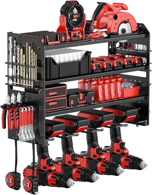 Power Tool Organizer Wall Mount, Metal Power Tool Storage Rack by VeyFolzinst