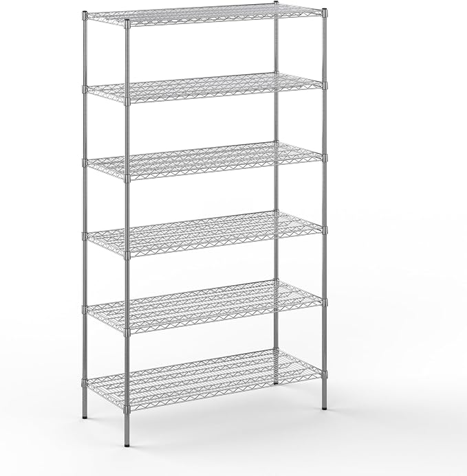 21" Deep x 48" Wide x 86" Height Wire Shelving Kit | 6-Tier | NSF Commercial by Regal+Altair