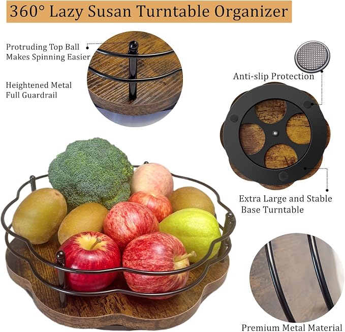 13" Lazy Susan Turntable Organizer - Image 2