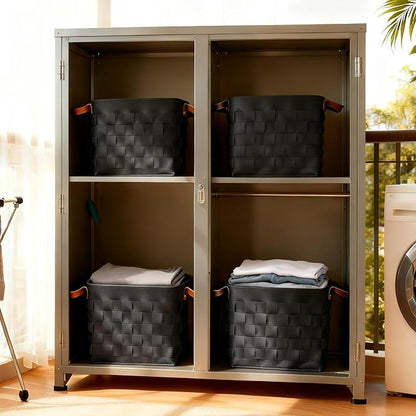 Storage Basket 3 Pack, Cube Felt Fabric Storage Box - Image 8