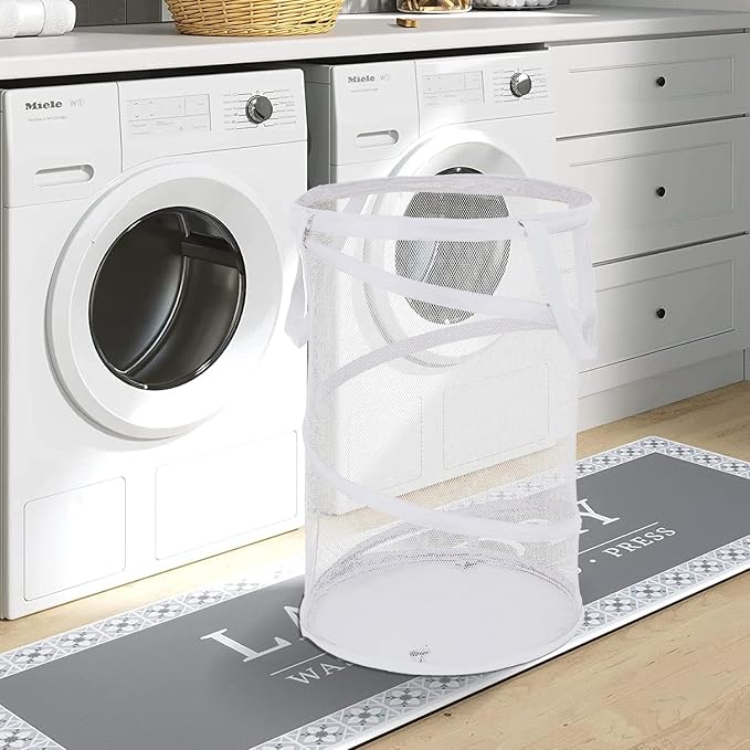 BATTOO Large Collapsible Laundry Basket Foldable Mesh Pop Up Hamper - Image 5