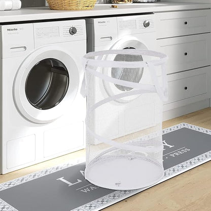 BATTOO Large Collapsible Laundry Basket Foldable Mesh Pop Up Hamper - Image 5