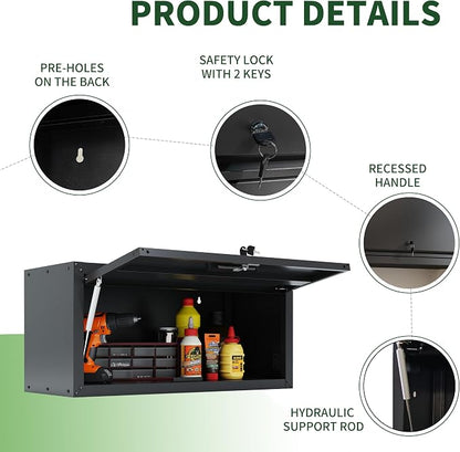 Metal Tool Cabinet, Garage Storage Cabinet System, Wall Cabinet & Locking - Image 4