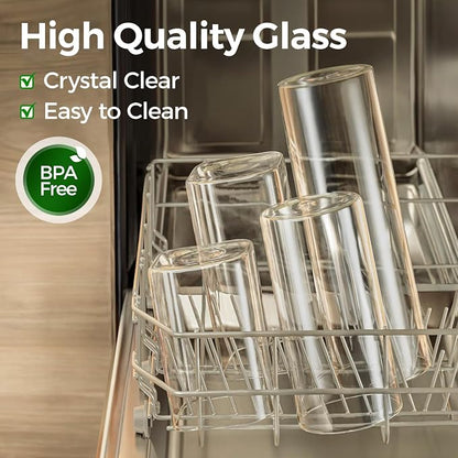ComSaf Glass Food Storage Jars Set of 6, Tall Glass Storage Containers - Image 4