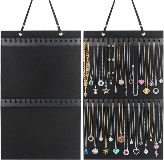 Caffox Hanging Necklaces Holder, Large Jewelry Organizer by Caffox