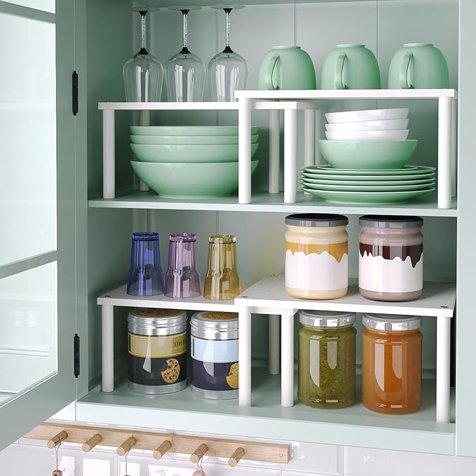 Cabinet Organizer Shelf, Kitchen Counter Shelves, Bamboo Spice Rack Countertop - Image 2