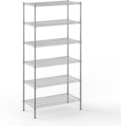 21" Deep x 42" Wide x 86" Height Wire Shelving Kit | 6-Tier | NSF Commercial by Regal+Altair