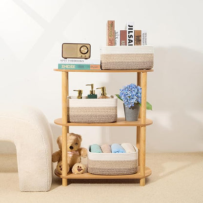 Small Storage Baskets for Organizing | Closet Organizer Bins | Shelf Toy Basket - Image 6