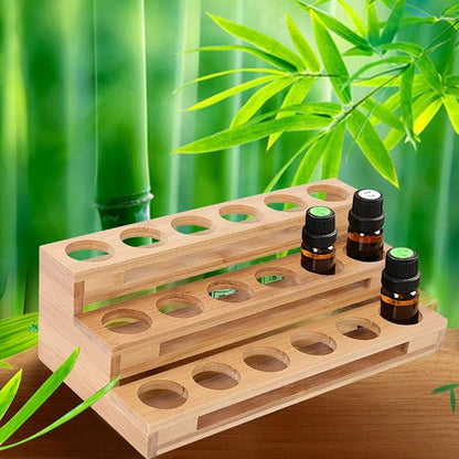 3 Tier Essential Oil Holder Stand, 1.4in Hole Diameter Wood Cosmetic Storage - Image 4