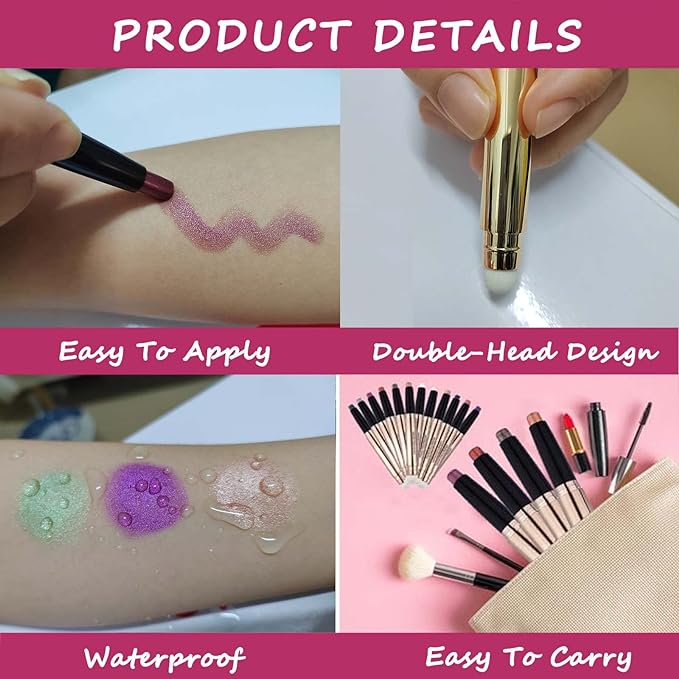 Purple Eyeshadow Stick Makeup, Highlighter Matte Cream Eye Shadow Pencil - Image 5