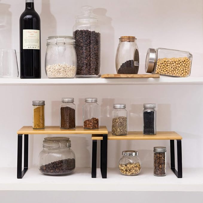 NEX Kitchen Cabinet and Counter Shelf Organizer, Stackable & Expandable - Image 5