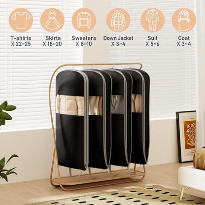 DIMJ 3 Pack 43" Garment Bags for Hanging Clothes - Image 5