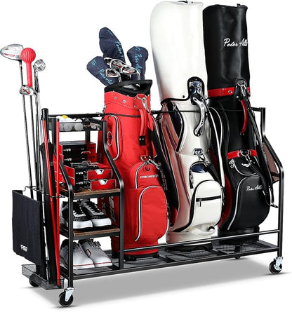 Golf Bags Storage Garage Organizer- Golf Bag Stand by FHXZH