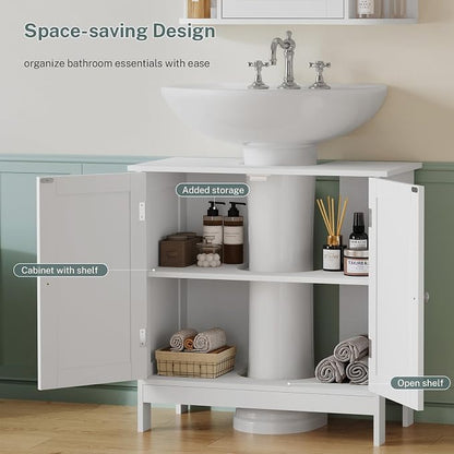 TEENFON Pedestal Sink Storage Cabinet, Under Sink Cabinet - Image 4