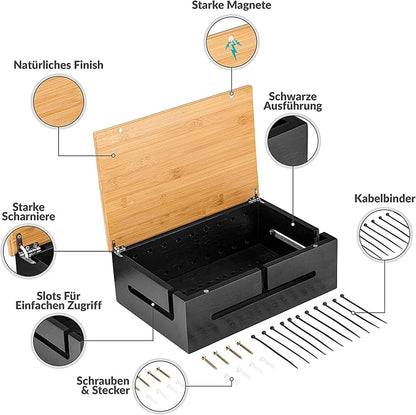 Bamboo Cable Management Box - Image 3