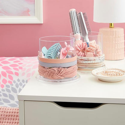 STORi Bella 2-Pack Headband and Scrunchie Holder | Clear Plastic Organizer - Image 3