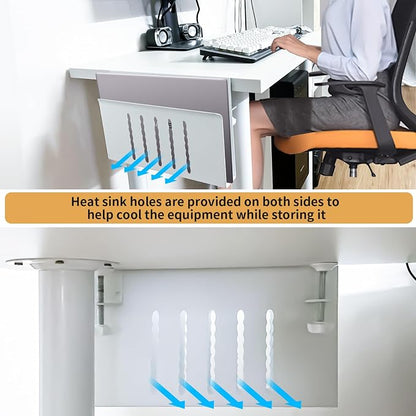 Desk Side Storage, Under Desk Storage, No Drill Steel Hanging Desk Organizer - Image 6