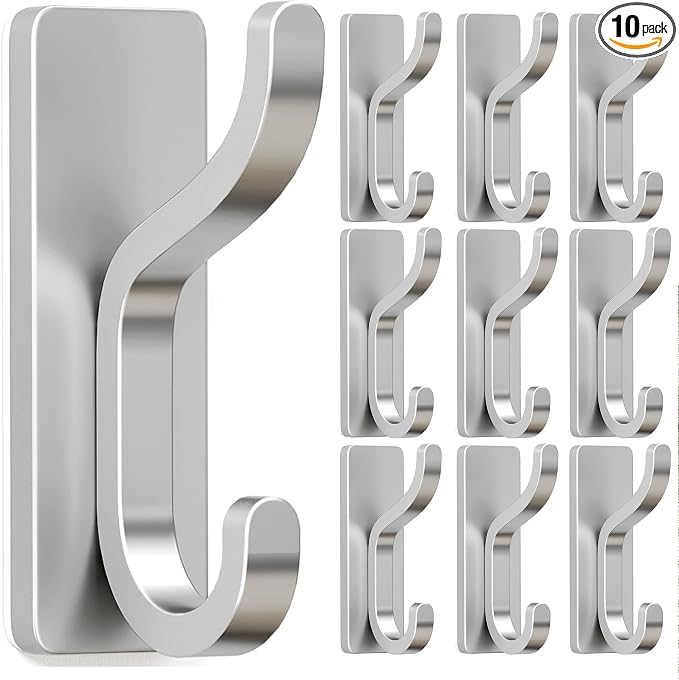 pickpiff 10-Pack Adhesive Wall Hooks by pickpiff