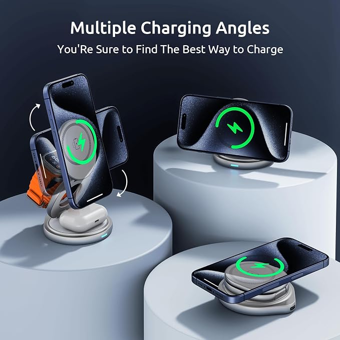 3 in 1 Charging Station for Apple Magsafe Travel Charger for Multiple Devices - Image 4