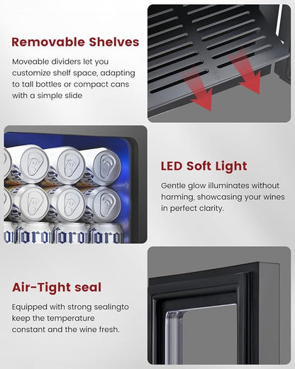 24 Cans Beverage Refrigerator Cooler - Image 5