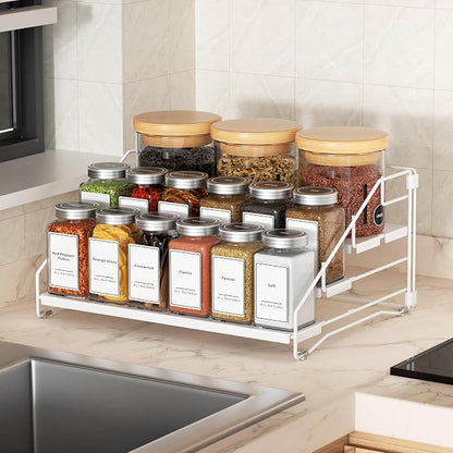 Tiered Spice Rack, 4 Tier Spice Shelf Organizer - Image 3