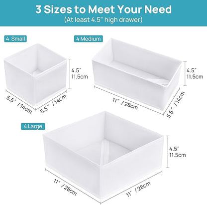 Vtopmart 12 Pack Baby Clothes Organizer, Dresser Drawer Organizer - Image 6
