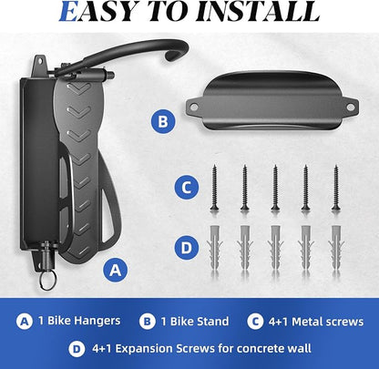 Goovilla Swivel Bike Wall Mount 1 Pack, Space Saving Bike Hangers - Image 8