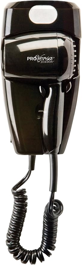 JERDON Wall-Mount Hair Dryer – Black by Jerdon