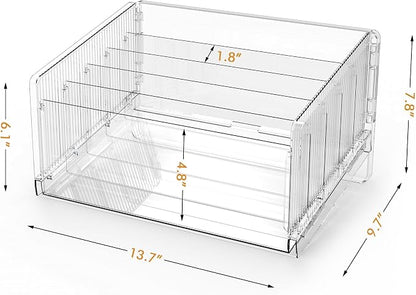 File Sorter Organizer, 5 Sections Acrylic Letter Tray - Image 5